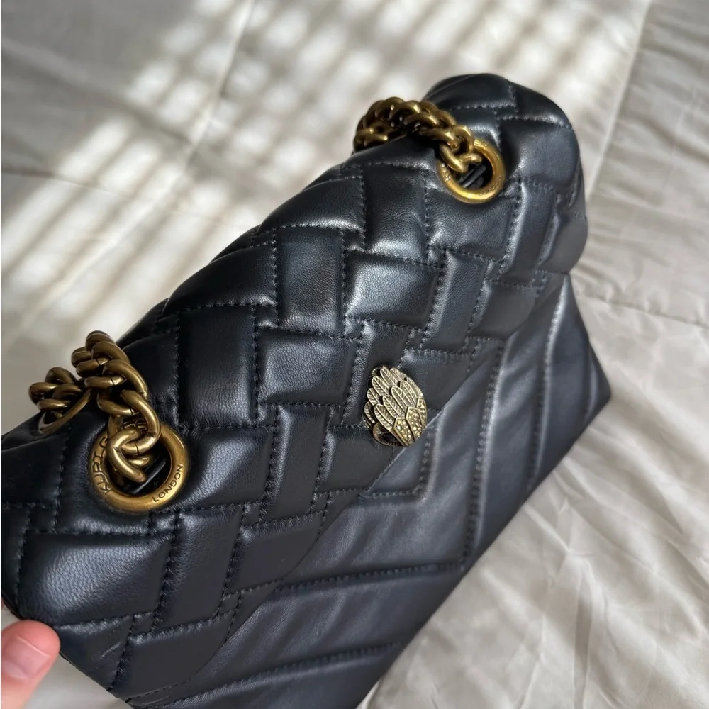 Kurt Geiger Black Leather Shoulder Bag - Picture 2 of 6